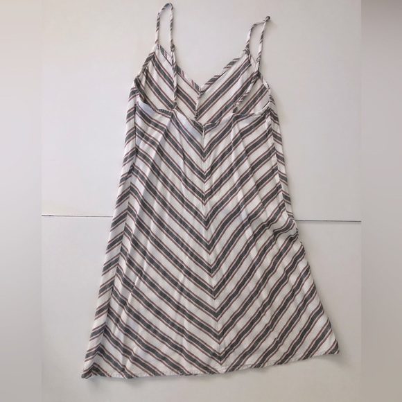 VOLCOM ~ Stripe Dress - gray . red . pink . white XS - Picture 4 of 6